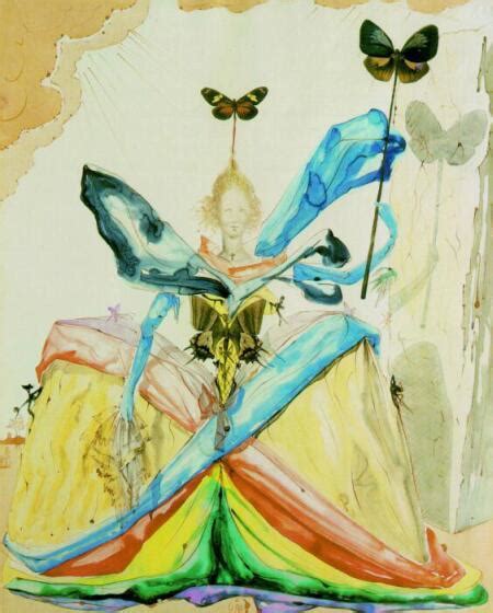 The Queen of the Butterflies (1951) by Salvador Dali